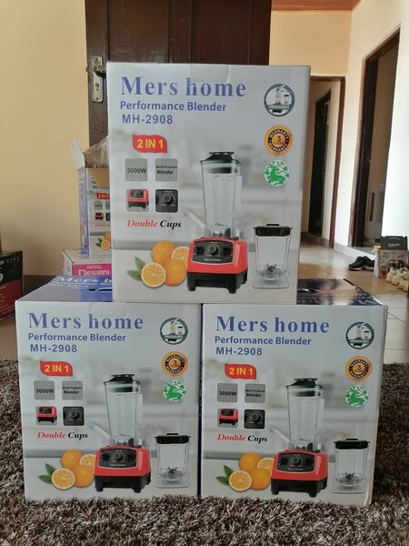 Mershome 2 in 1 Commercial Blender Unbreakable jar