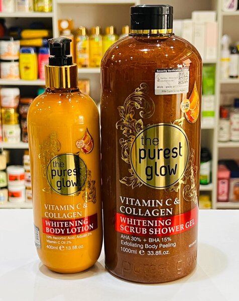 The purest glow shower gel and lotion