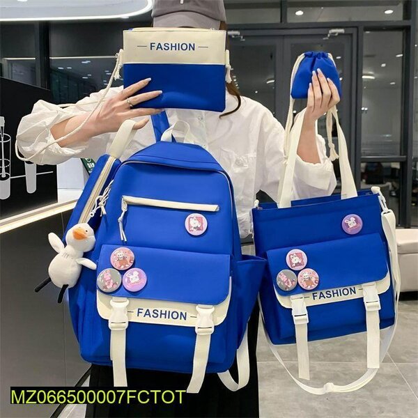 Multipurpose Black Backpack Set - 4 Pcs Including Chest