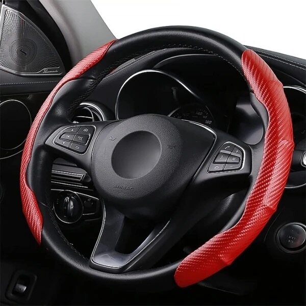 Car Steering Wheel Cover Carbon Fiber Sports 38cm Ultra-thin