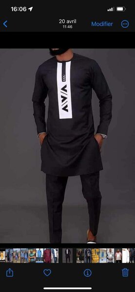 Boubou Africain Élégant Homme