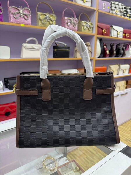 Brown & Black quality Leather Bag