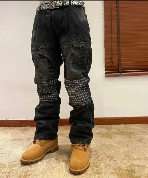 Jean noir avec strass