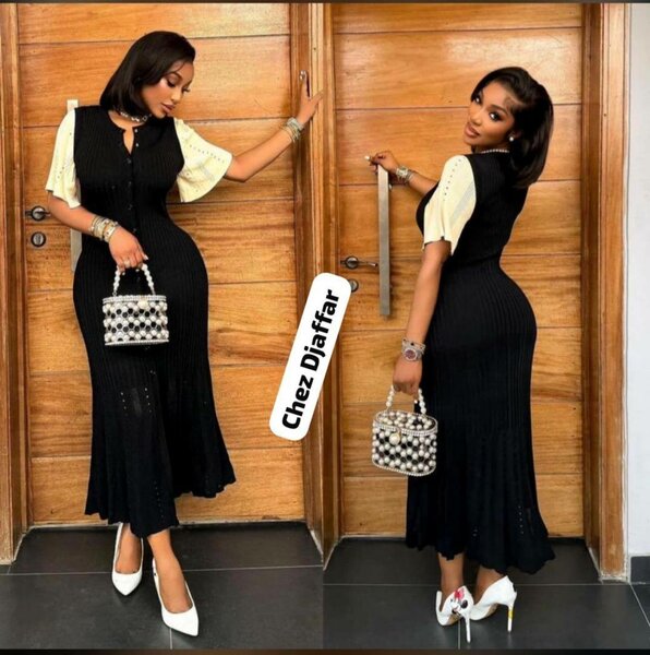 Robe Élégante Noire Femme