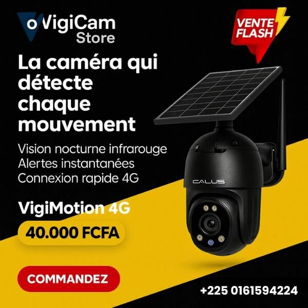 Caméra surveillance 4G solaire