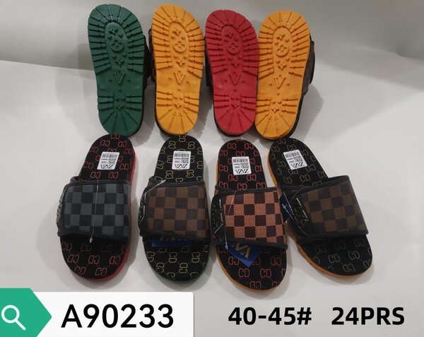 Sandales à motif damier