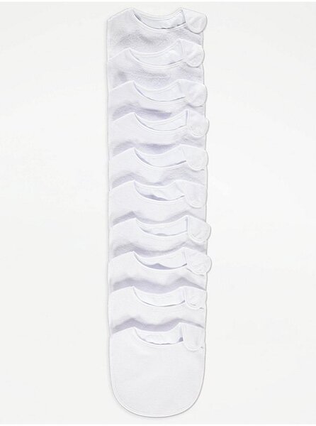 White Towelling Bibs 10 Pack