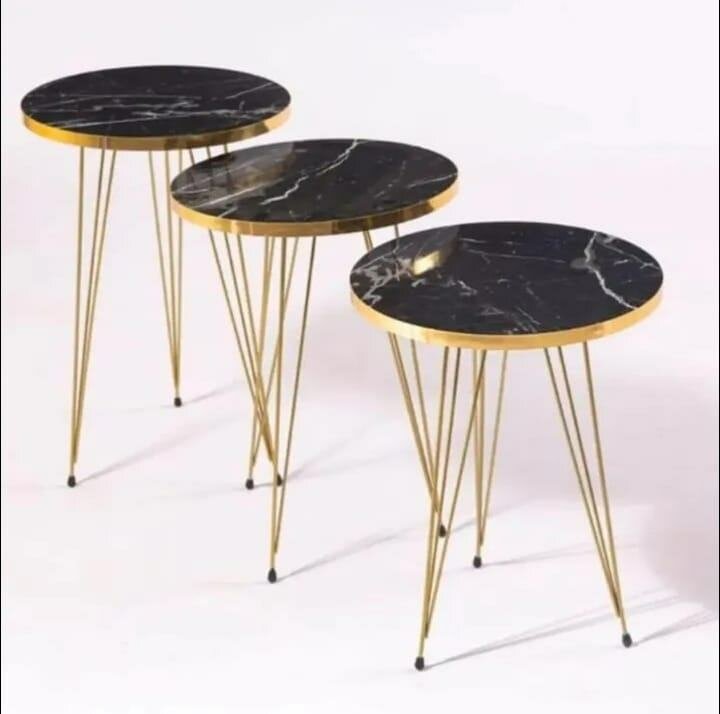 3pcs UV table marble look waterproof