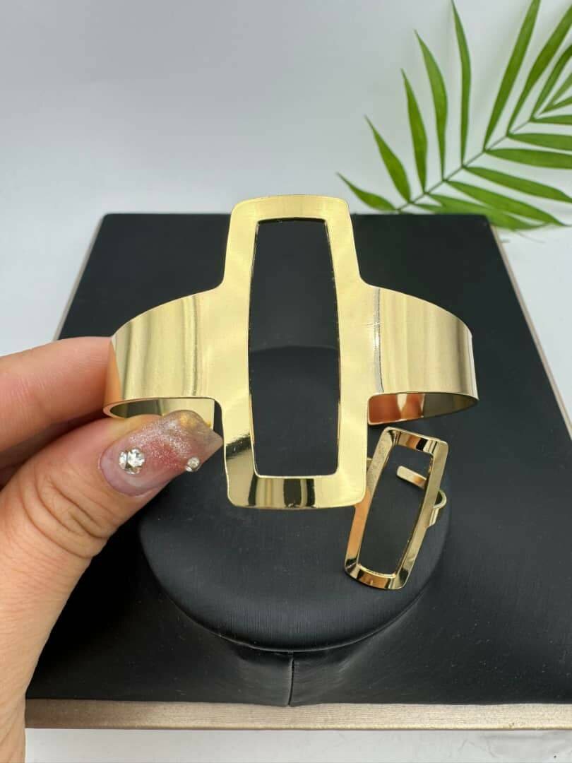 Set bracelet et bague dorés