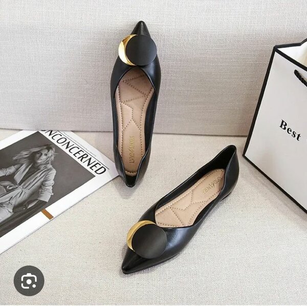 Ballerines élégantes en cuir noir