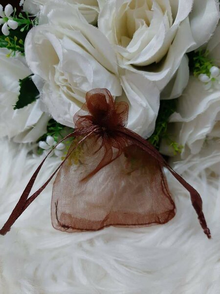 Sac organza marron