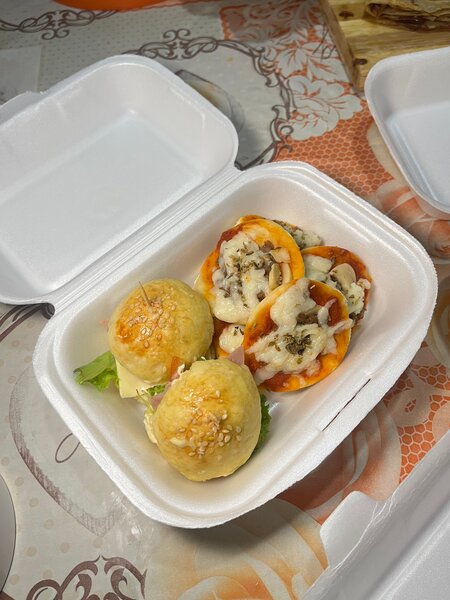 Mini burgers et pizzas