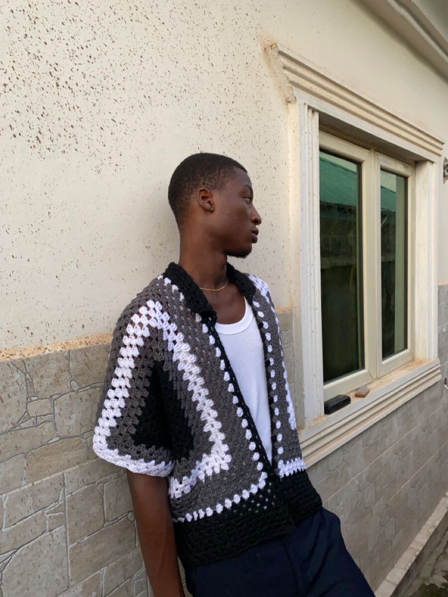 Cardigan en Crochet Unisexe