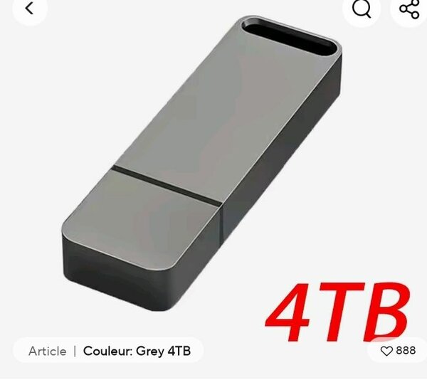 Clé USB 4TB Haute Capacité