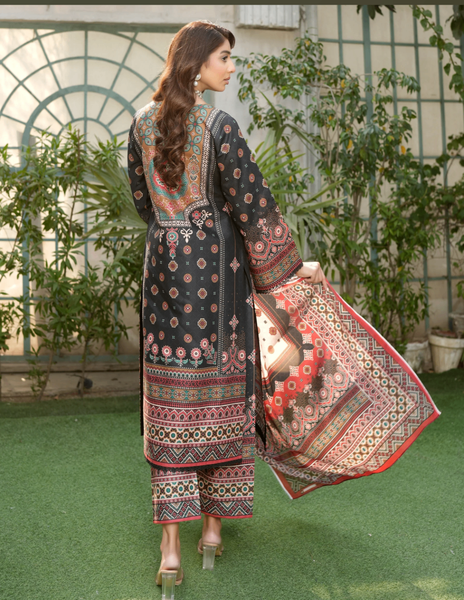 3Piece Cotton Embroidered suit