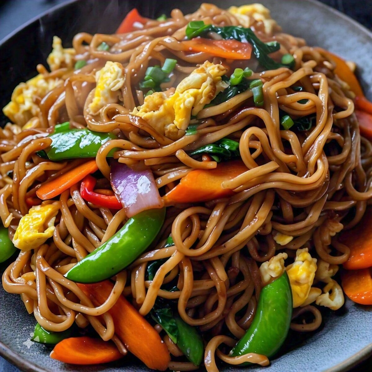 Sandwich, noddles ,fried yam and more