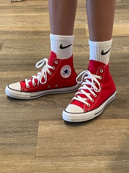 Baskets montantes rouges Converse