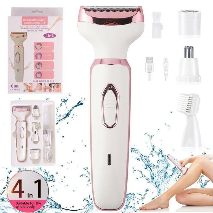 Épilateur électrique 4 en 1 rechargeable