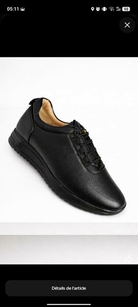 Chaussures en cuir noir
