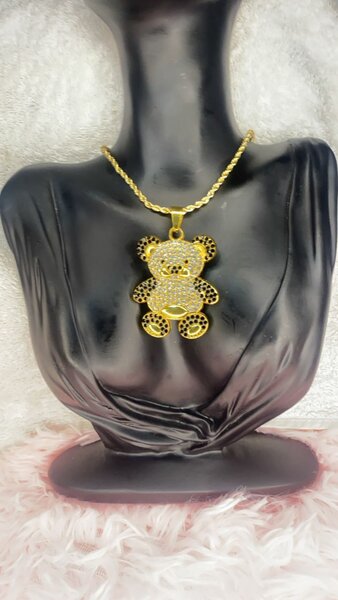 Teddy bear Necklace and pendent