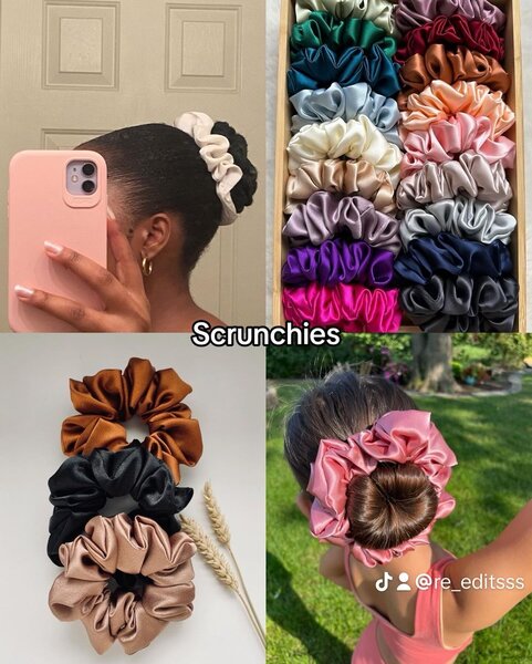 Chouchous en satin colorés