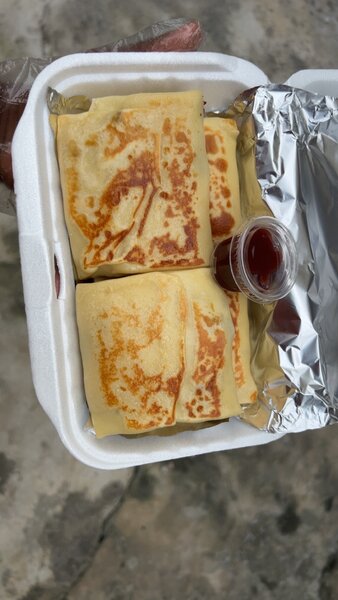 Crêpes viande hachée fromage