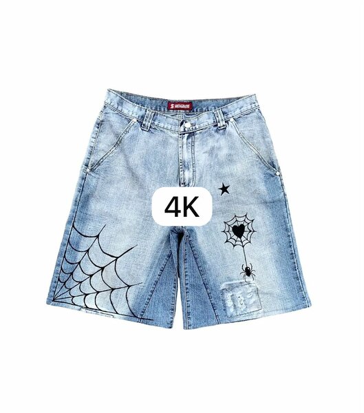 Shorts en Jean Style Graphique