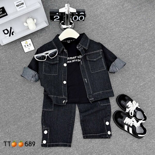 Stylish Kids Denim Jacket Set