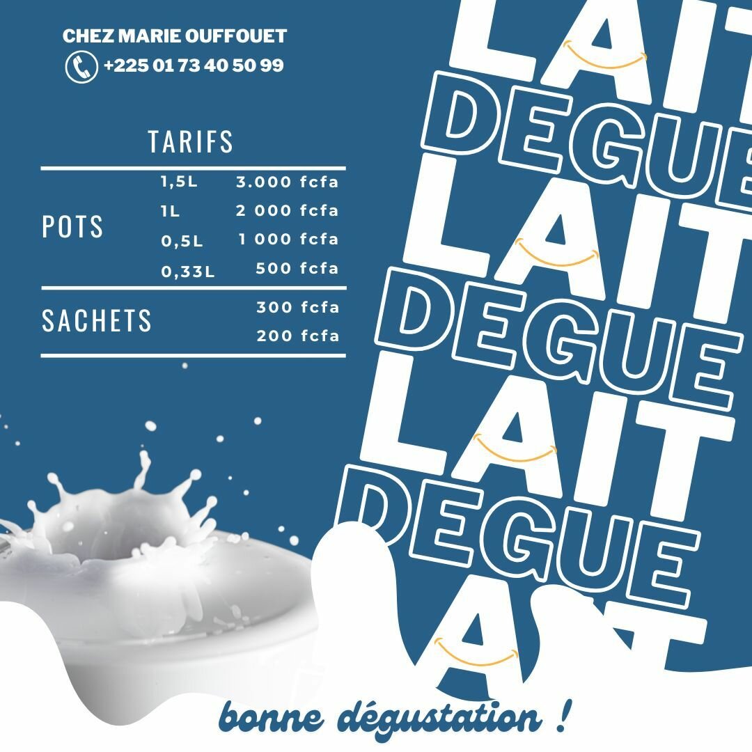 LAIT CAILLE -DÊGUÊ chez Angemar