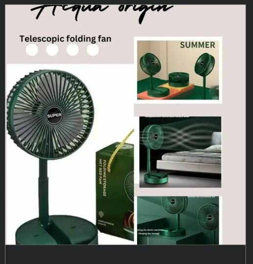 Telescopic folding fan