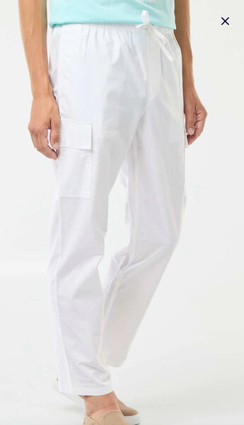 Pantalon blanc cargo Kiabi