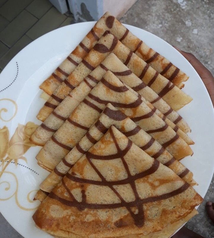 Crêpes nature et au chocolat