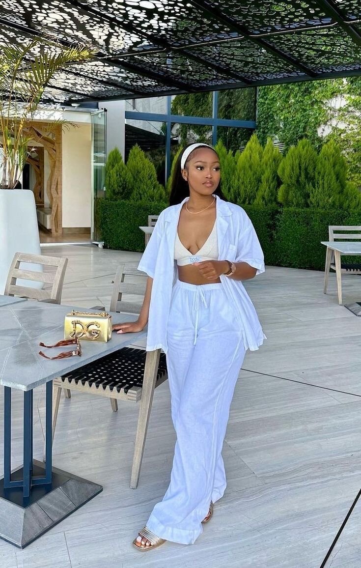 Pantalon ample en lin pour femme