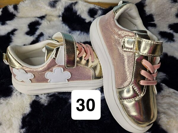 Baskets enfant dorées