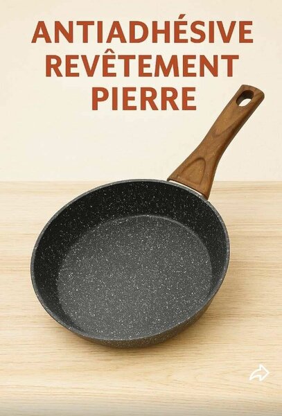 Poêle Antiadhésive en Pierre