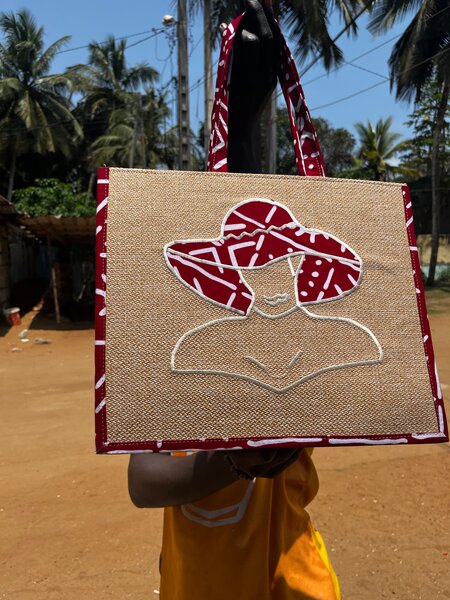 Sac en toile à motif artistique