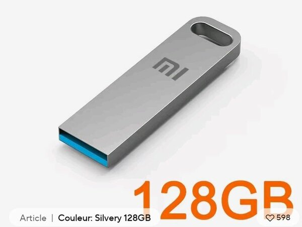 Clé USB 128GB Mi Argentée