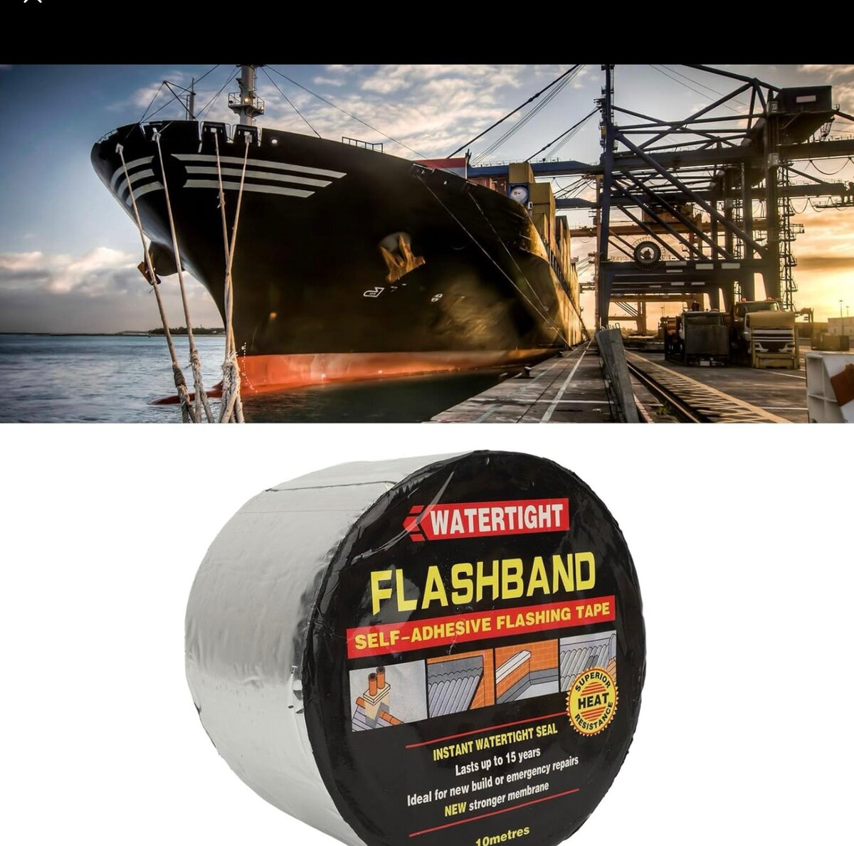 Ruban Imperméable Auto-adhésif D'asphalte de 10 M