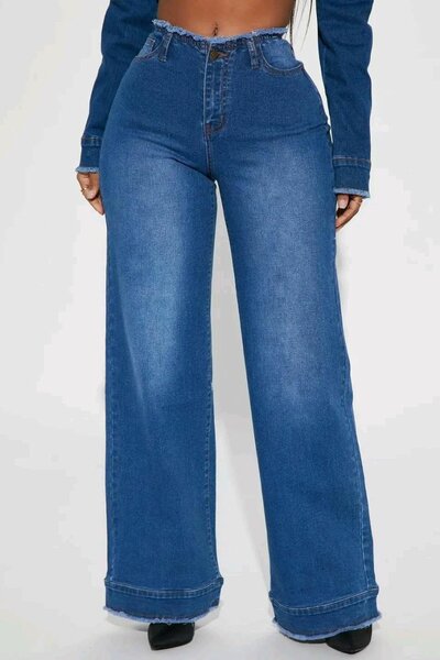 Jean évasé taille haute