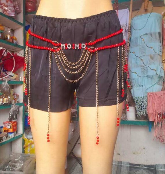 Ceinture de corps bijou perlé