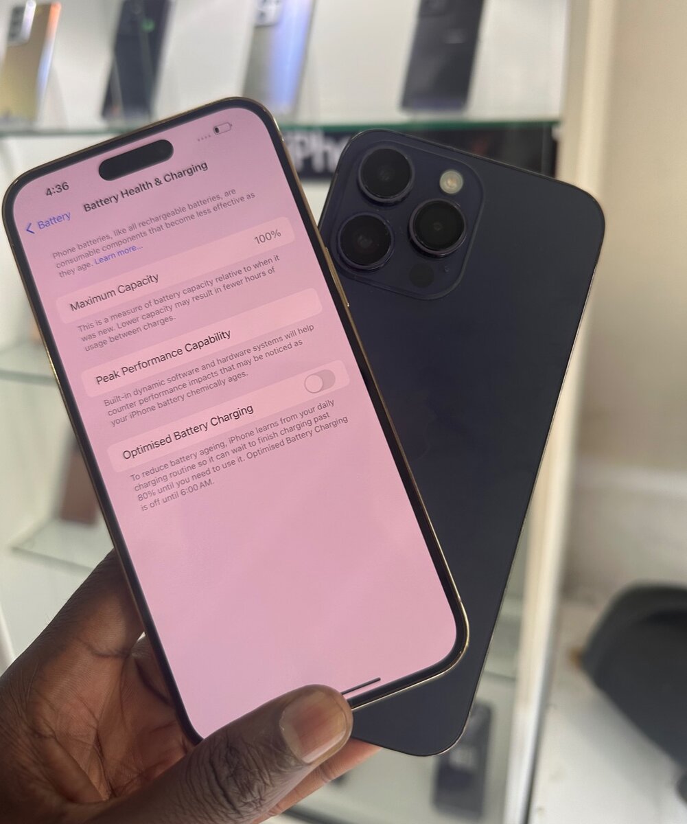 New iPhone 14 pro max 128gb 100% battery.