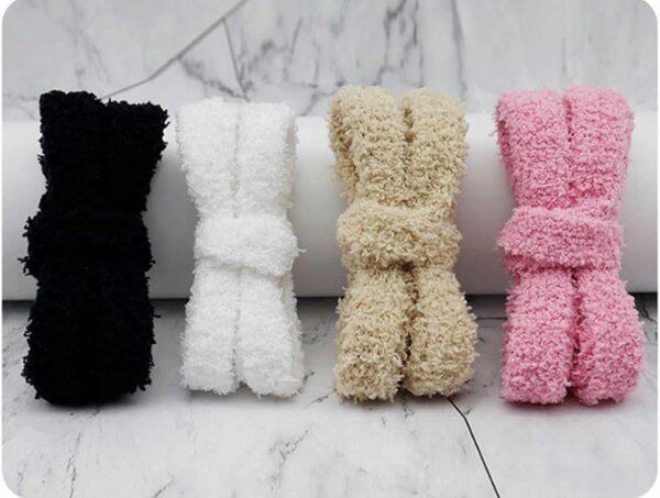 Chaussettes moelleuses colorées