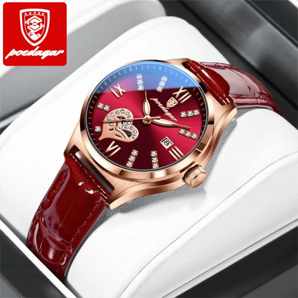 Montre Femme Élégante Rouge