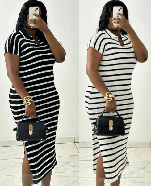 Robe rayée élégante pour femmes