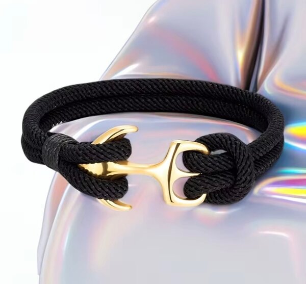 Bracelet corde nautique avec ancre