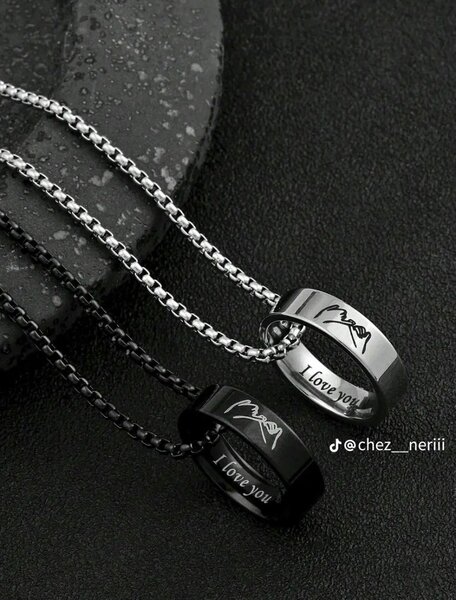 Collier Pendentif Acier