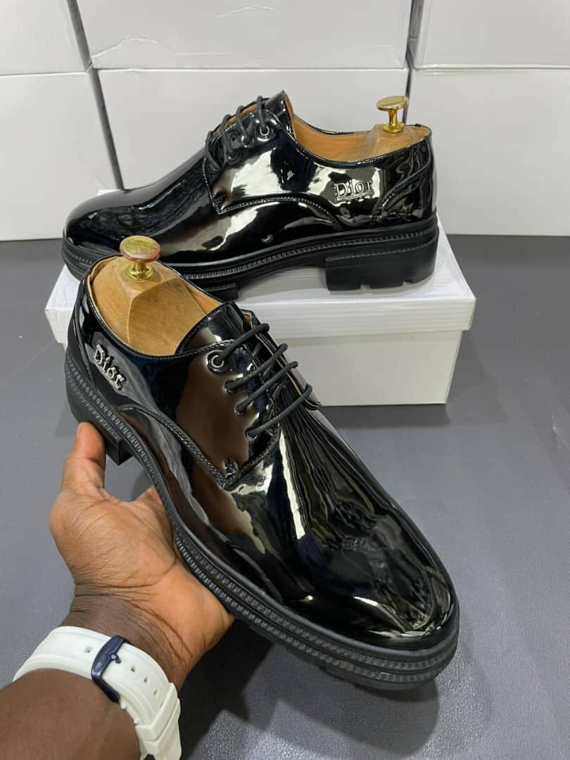 Mocassins en cuir verni homme