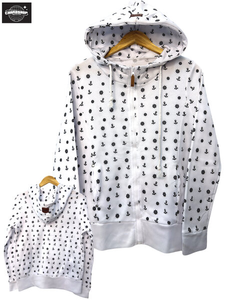 Sweat à capuche ancre blanc