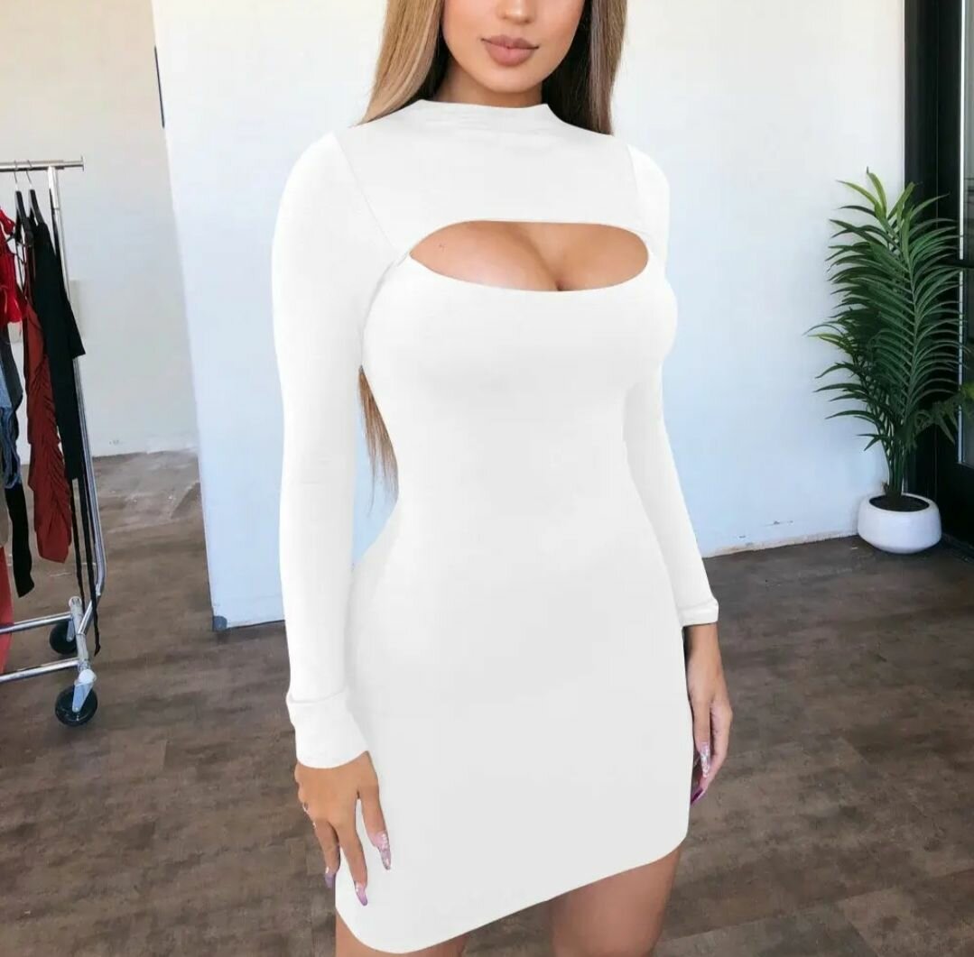 Robe moulante blanche sexy