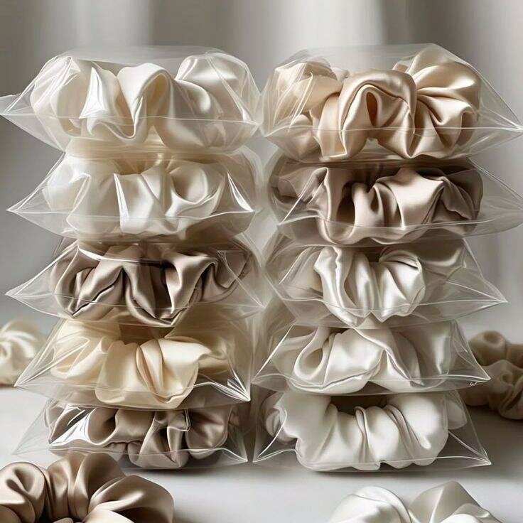 Lot de chouchous en satin